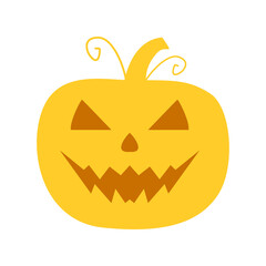 Vector illustration of pumpkin ghost halloween ornament