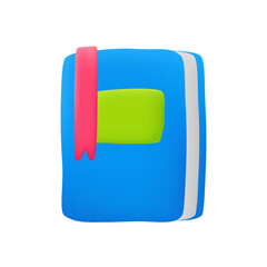 3d Book vector icon. Concept for education and learning. Library, book icon