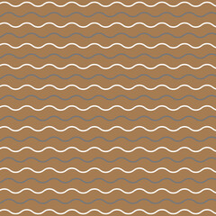 Sweet Brown Wave Lines Pattern Abstract Background. Vector