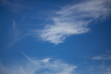 blue sky and summer clouds
