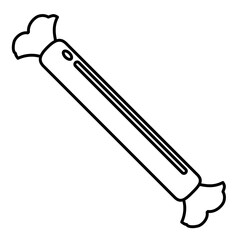 Candy in a wrapper lollipop icon line style isolated vector