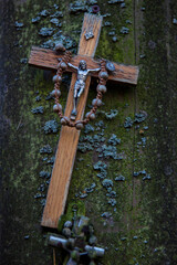 Święta Góra Grabarka, drewniane krzyże, Podlasie