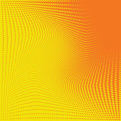Yellow orange halftone background. Vector illustration

