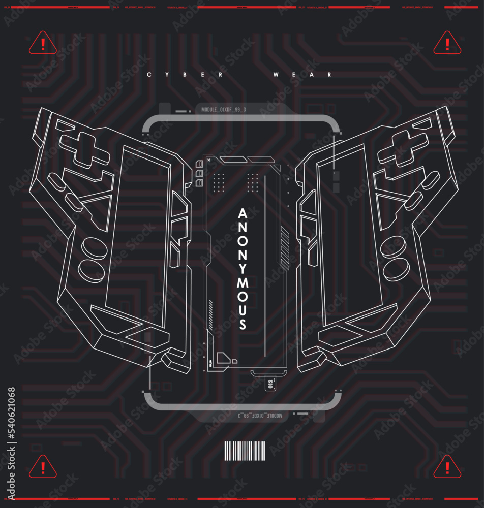 Poster cyber culture, cyberpunk futuristic poster. programming and virtual environments. hacking, modern fl