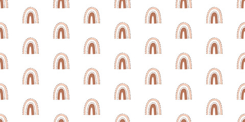 cute childish seamless pattern with boho rainbows, fairy wallart, textile, clothes pattern (1)