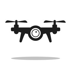 Drone Icon with Gray Shadow. Logotype vector