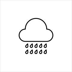 Rainy icon. cloud sign for mobile concept and web design. EPS 10