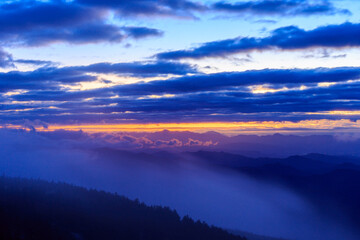 sunrise over the mountains