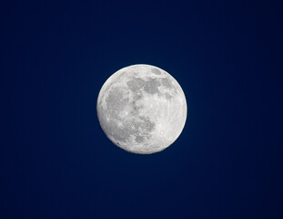 full moon and its craters
