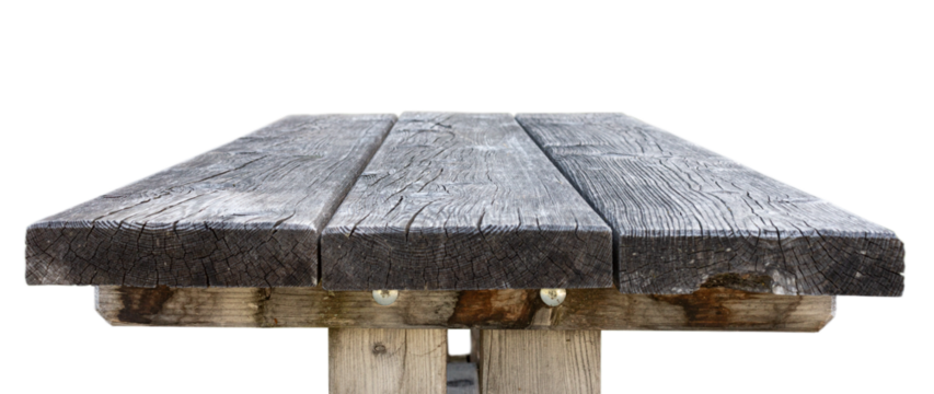 Old empty wooden table