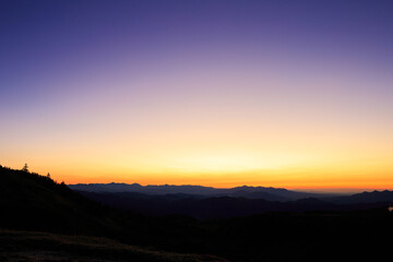 sunrise over the mountains