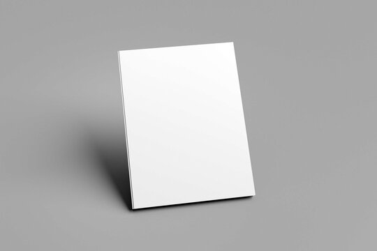 Blank magazine template on dark background with soft shadows for designer. 3d rendering	