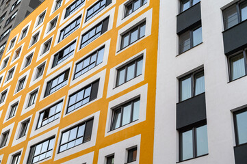 EU Modern european complex of apartment buildings. And outdoor facilities. Mixed media