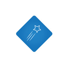 Shooting star icon. Vector illustration.
