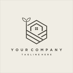 garden, logo, house, vintage, nature, vector, home, icon, design, tree, symbol, illustration, natural, building, graphic, creative, landscape, green, retro, template, business, architecture, sign