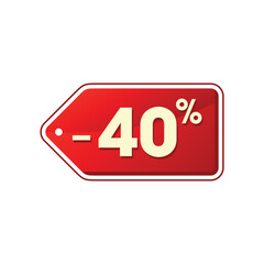Percentage Discount Sale Sticker Template 