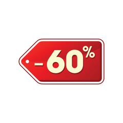 Percentage Discount Sale Sticker Template 