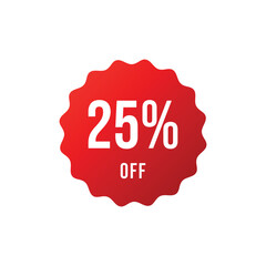 Percentage Discount Sale Sticker Template 