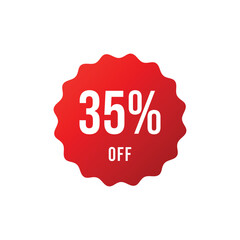 Percentage Discount Sale Sticker Template 