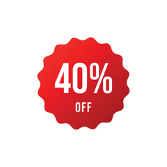 Percentage Discount Sale Sticker Template 