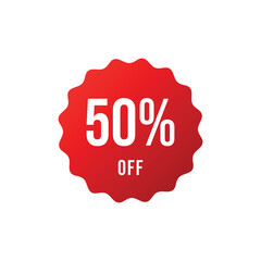 Percentage Discount Sale Sticker Template 