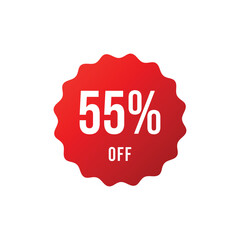 Percentage Discount Sale Sticker Template 