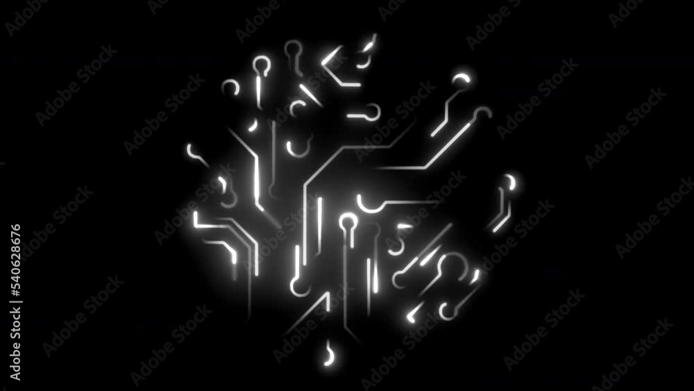 Aufkleber black background. motion.white light that creates different patterns in animation.