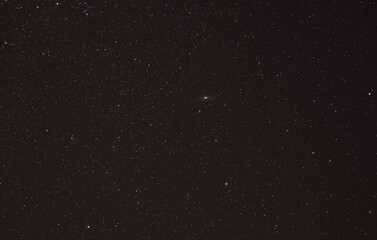 Wide-angle shot of Andromeda Galaxy taken from Dartmoor, Devon