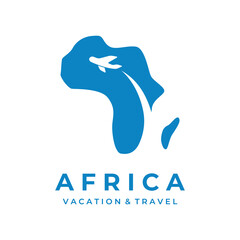 Abstract African continent map logo template design, africa travel and tours. With vector design concept.