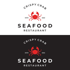 Crab or seafood abstract logo template design for business, restaurant and shop.