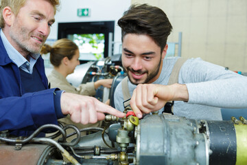 happy apprentice learning about work