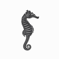 illustration of seahorse, vector art.