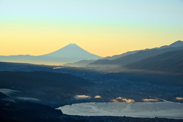 高ボッチ高原から望む富士山