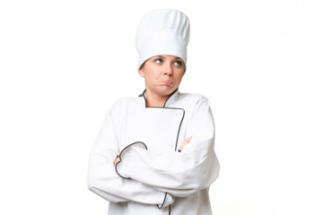 Chef Woman over isolated background