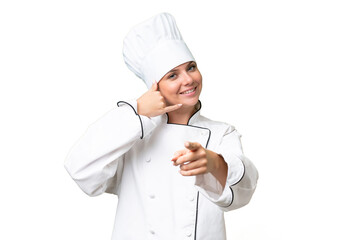 Chef Woman over isolated background