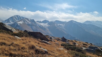 view of the mountains from the peak