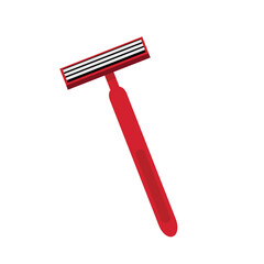 Razor with three blades, illustration