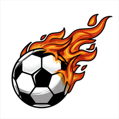 soccer ball on fire Vector illustration. © Feelplus Creator
