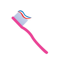 Toothbrush with toothpaste squeezed out on it