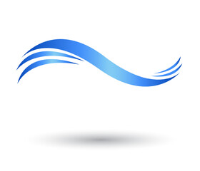 Fototapeta premium swoosh logo. Abstract Swoosh Logo Design Template