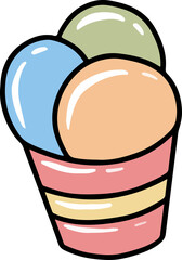 Ice Cream Clip Art Illustration