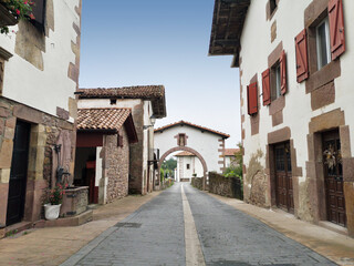 Fototapeta na wymiar Promotional photography of Amaiur, a tourist town in Navarra, one of the most beautiful in Spain