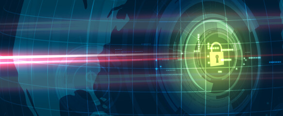 Obraz premium Cybersecurity and information or network protection. Future technology web services for business and internet project