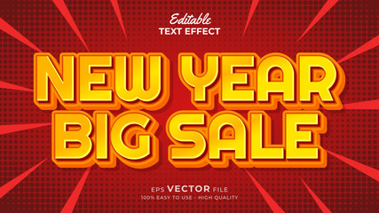 Editable text style effect - new year special promotion big sale 3d text effects