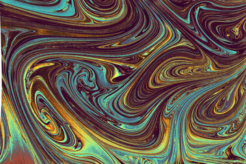 Abstract creative marble pattern texture. Traditional art of Ebru marbling