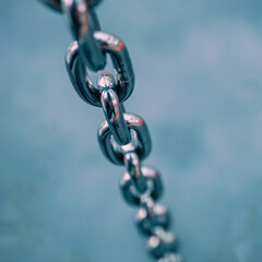 metallic chain for security, chain links