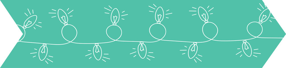 Mint ribbon sticker. Washi tape. Christmas 3