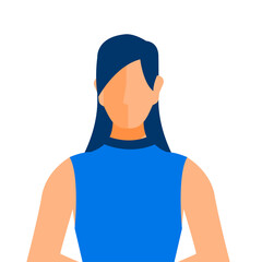 Flat design people businessman portrait. PNG