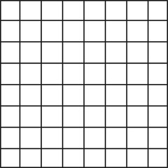 Black line square grid. Graphic retro element