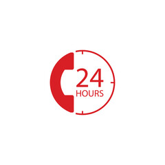 24-hour telephone service logo